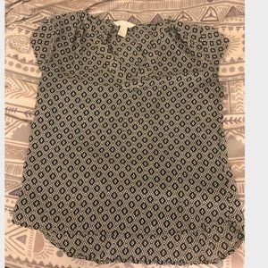 *LIKE NEW* H&M Cap Sleeve Geo Print Blouse 4